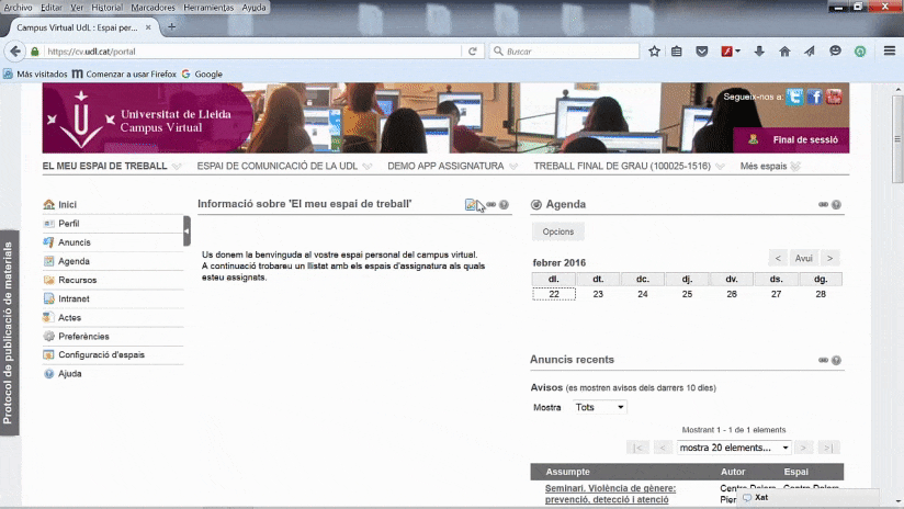Exemple de com accedir al CV