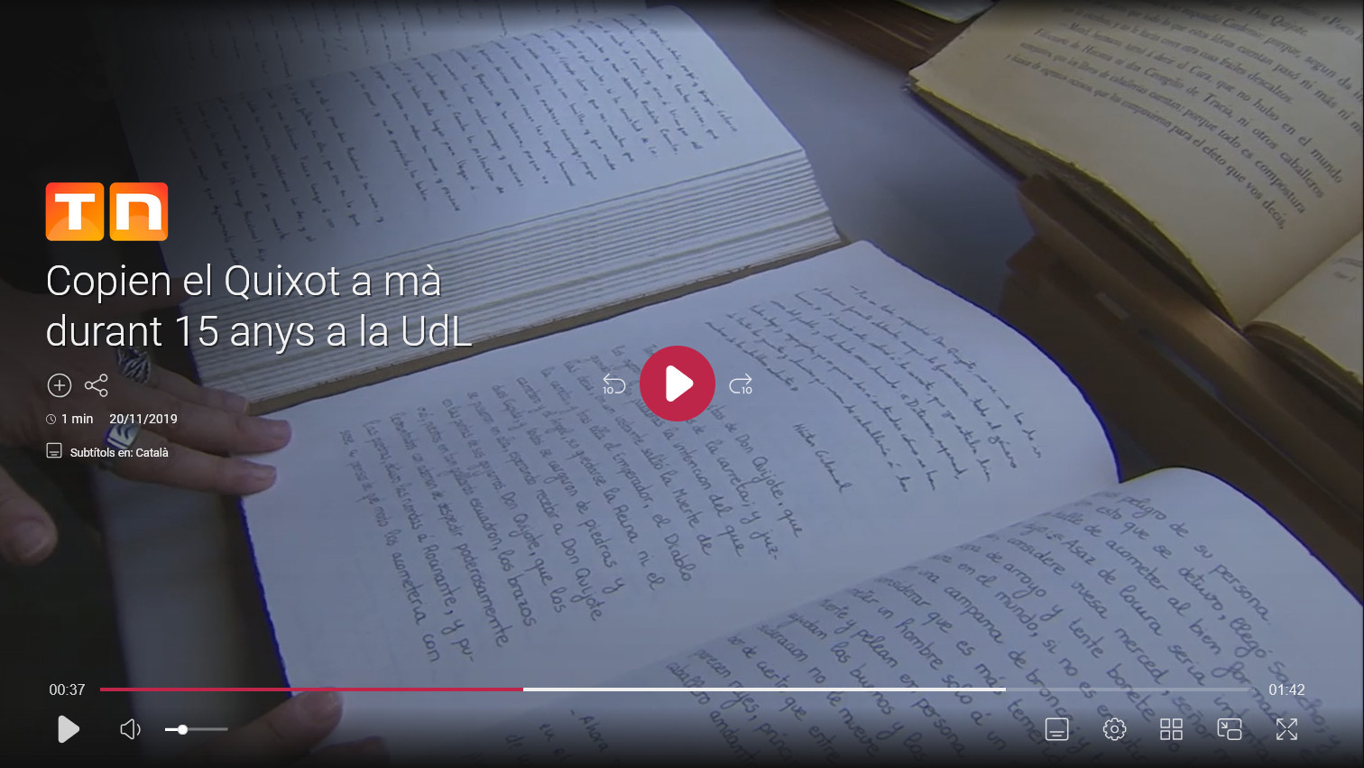 Exposició UdL: El Quijote de tu puño y letra Exposició UdL: El Quijote de tu puño y letra