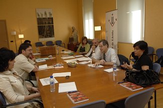 Reunió amb Blanca Palmada. UdL. AMPLIAR IMATGE Reunió amb Blanca Palmada. UdL