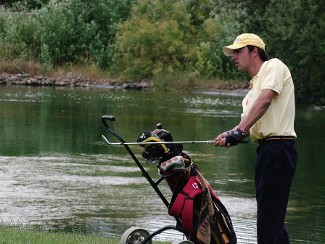 Gerard Piris, de la Universitat de Lleida, or al mundial de golf Gerard Piris, de la Universitat de Lleida, or al mundial de golf