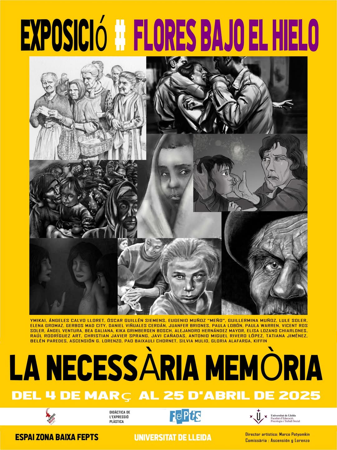 Exposició La necessària memòria (il·lustracions de 29 artistes per a la pel·lícula Flores bajo el hielo) Exposició La necessària memòria (il·lustracions de 29 artistes per a la pel·lícula Flores bajo el hielo)